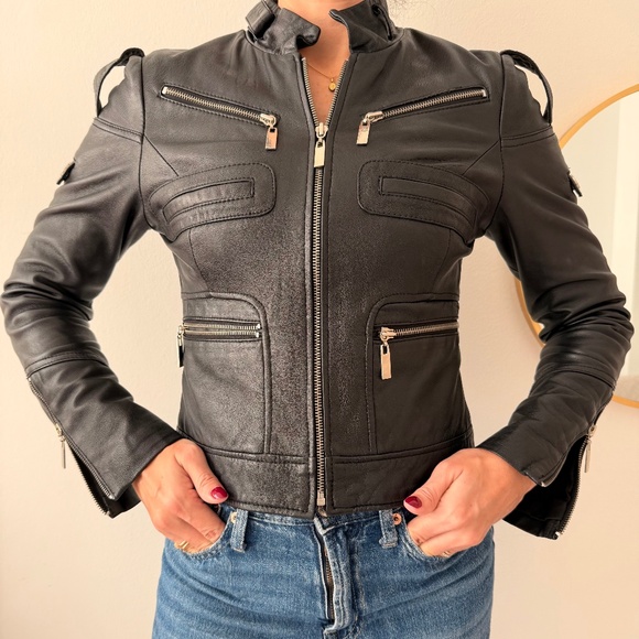 100% Leather Jacket XS - Buttery Soft & Fitted - Picture 1 of 4
